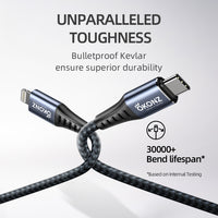 Kevlar MFI Certified USB-C To Lightning Cable