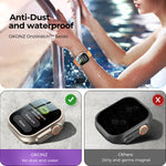 OKONZ Apple Watch Ultra Protector Titanium Rim Case Ultra Glass