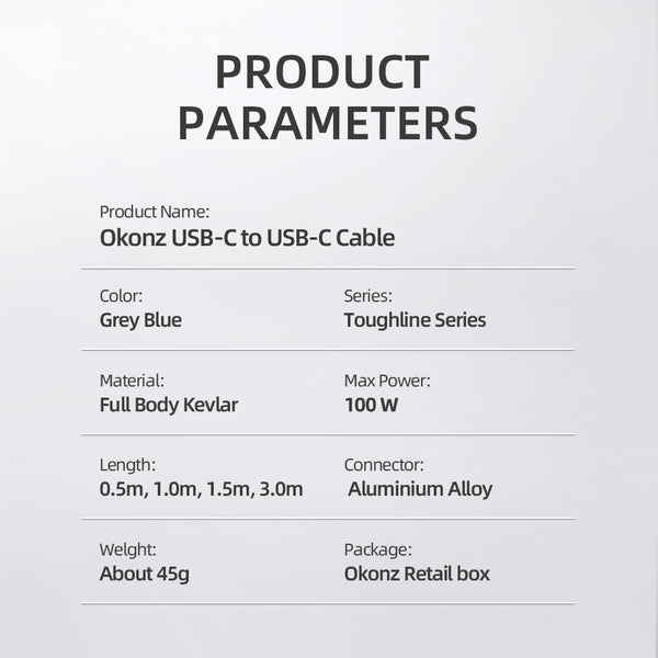 Kevlar 100W USB-C To USB-C Cable