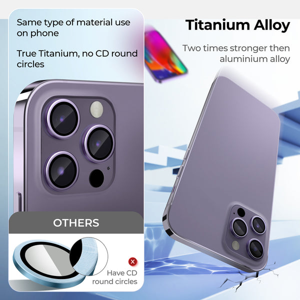 iPhone 14 Pro Max/14 Pro Titanium PVD Camera Lens Protector
